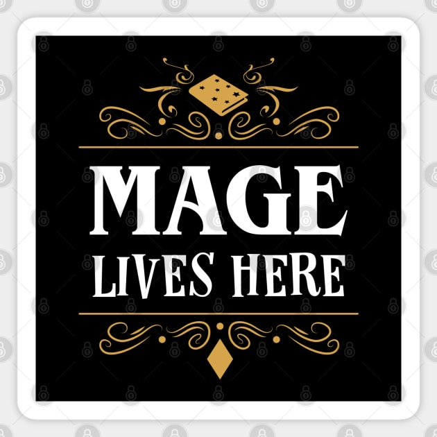 A Mage Lives Here Classes Series Sticker by pixeptional